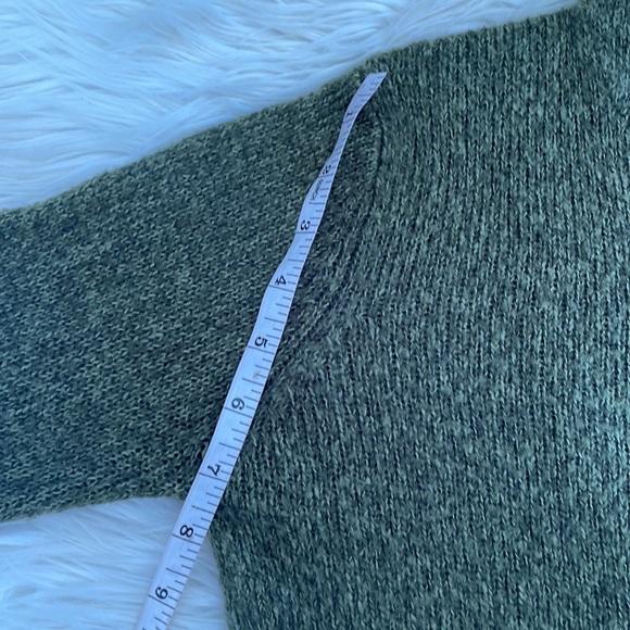 Linda Matthews green hooded button up long sleeve cardigan sweater top shirt S - Picture 13 of 17